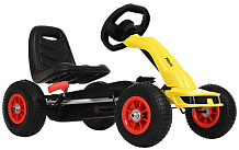 Педальный картинг Pituso F638-1 надувные колеса Желтый/Yellow