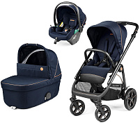 Коляска Peg Perego Veloce TC Brio Culla Belvedere Lounge 3 в 1 Blue Shine