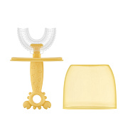 Зубная щетка-массажер для детей Roxy-Kids Крабик с футляром RTM-005-Y желтый