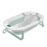 Ванночка складная Roxy-Kids с термометром и матрасиком RFB-11-G зеленый