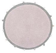 Ковер Lorena Canals с помпонами розовый D120 см