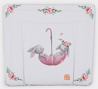 Пеленальный матрасик Топотушки Зайка-Акварель NEW 80х71 см