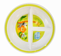 Детская тарелочка Uviton секционная 0200 зеленый