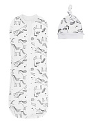 Пеленка-кокон на молнии Amarobaby Soft Hugs Единороги с шапочкой 56