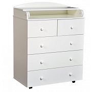 Детский пеленальный комод Антел Ульяна-3 ЛДСП 80/5 белый