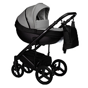 Детская коляска Indigo Tour Eco 2 в 1 Te02 черная кожа+серая кожа