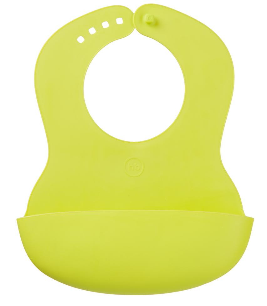 Детский пластиковый нагрудник Happy Baby Baby plastic bib Lime