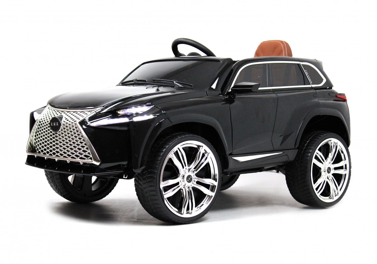 Детский электромобиль RiverToys Lexus E111KX с дист.упр BLACK-GLANEC черный  глянец