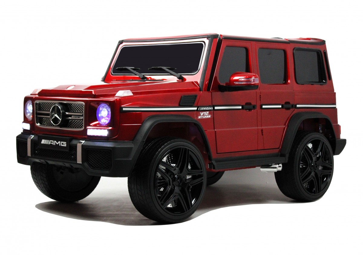 Детский электромобиль RiverToys Mercedes-Benz G-65 AMG 4WD Вишневый глянец