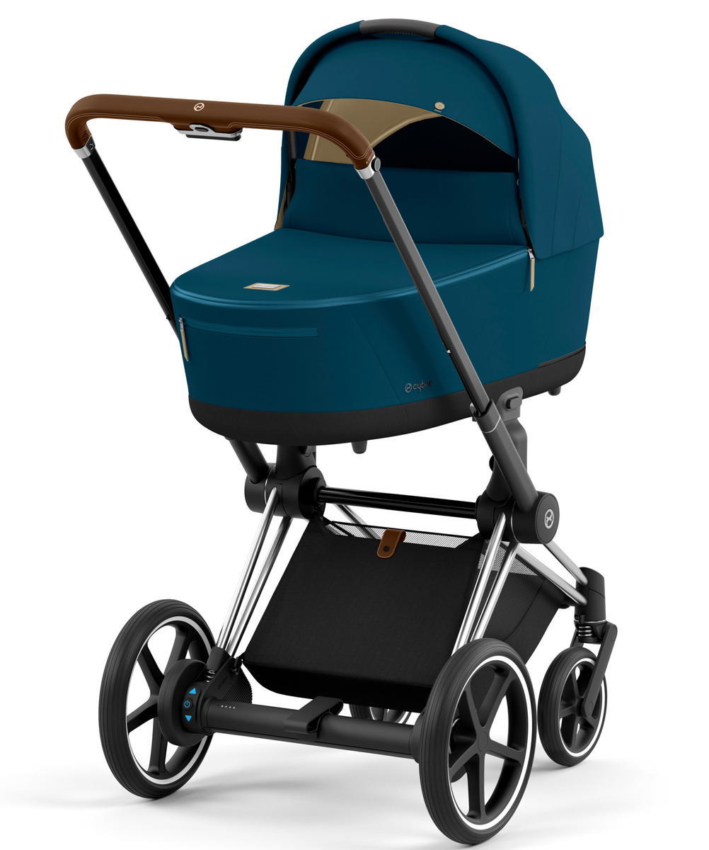 Коляска для новорожденных Cybex e-Priam IV Mountain Blue/Chrome Brown