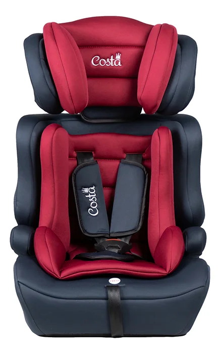 Автокресло Costa HC-01 9-36 кг Black/burgundy-Чёрный/красный