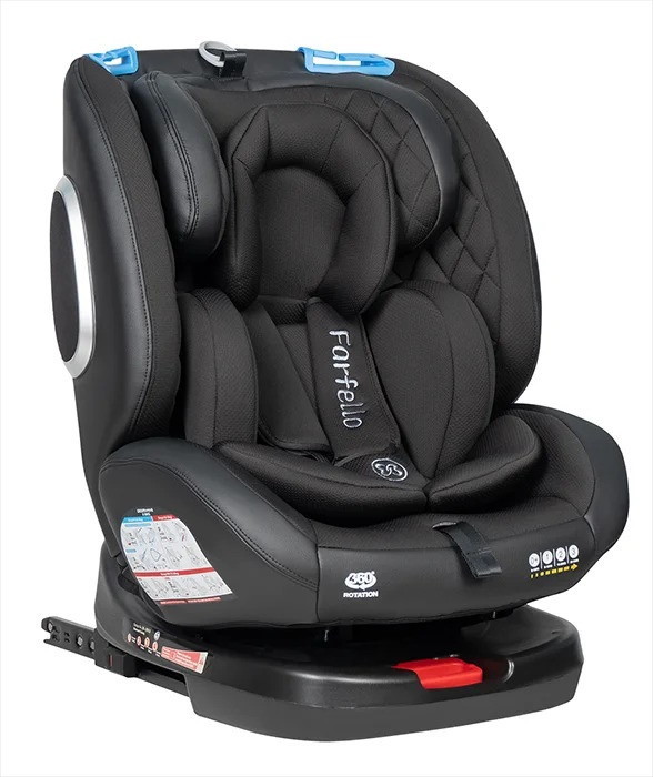 Автокресло Farfello Isofix 0-36 кг YB102A(2) 2024 Чёрный/экокожа