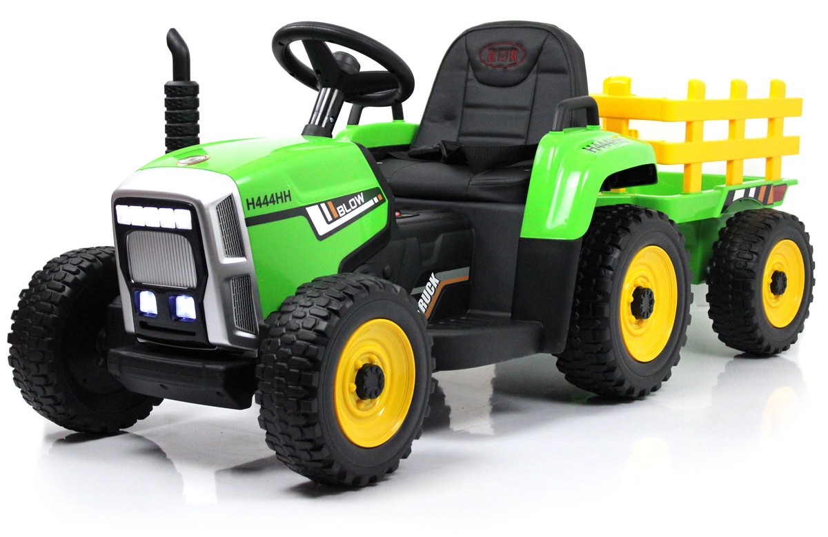 Детский электромобиль RiverToys Трактор H444HH GREEN зеленый