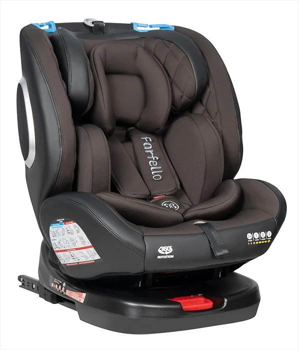 Автокресло Farfello Isofix 0-36 кг YB102A(2) 2024 Шоколад/экокожа