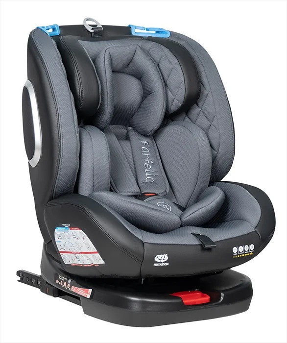 Автокресло Farfello Isofix 0-36 кг YB102A(2) 2024 Тёмно-серый/экокожа