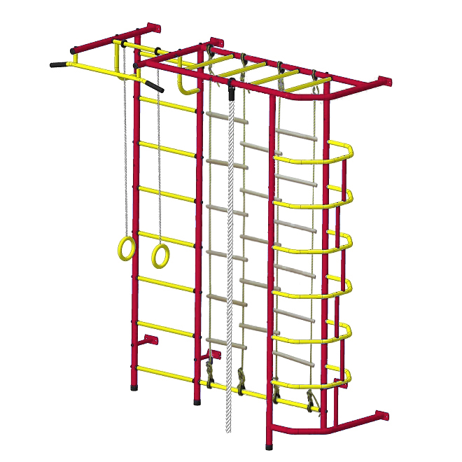 Детский спортивный комплекс Пионер - С5ЛМ красно/жёлтый