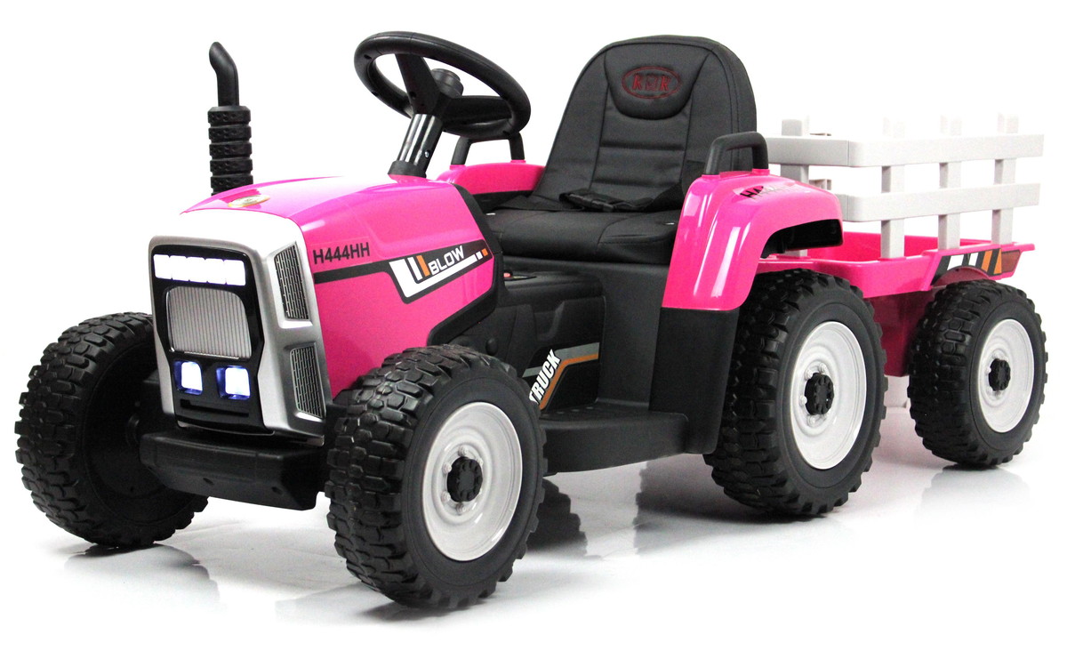 Детский электромобиль RiverToys Трактор H444HH PINK розовый