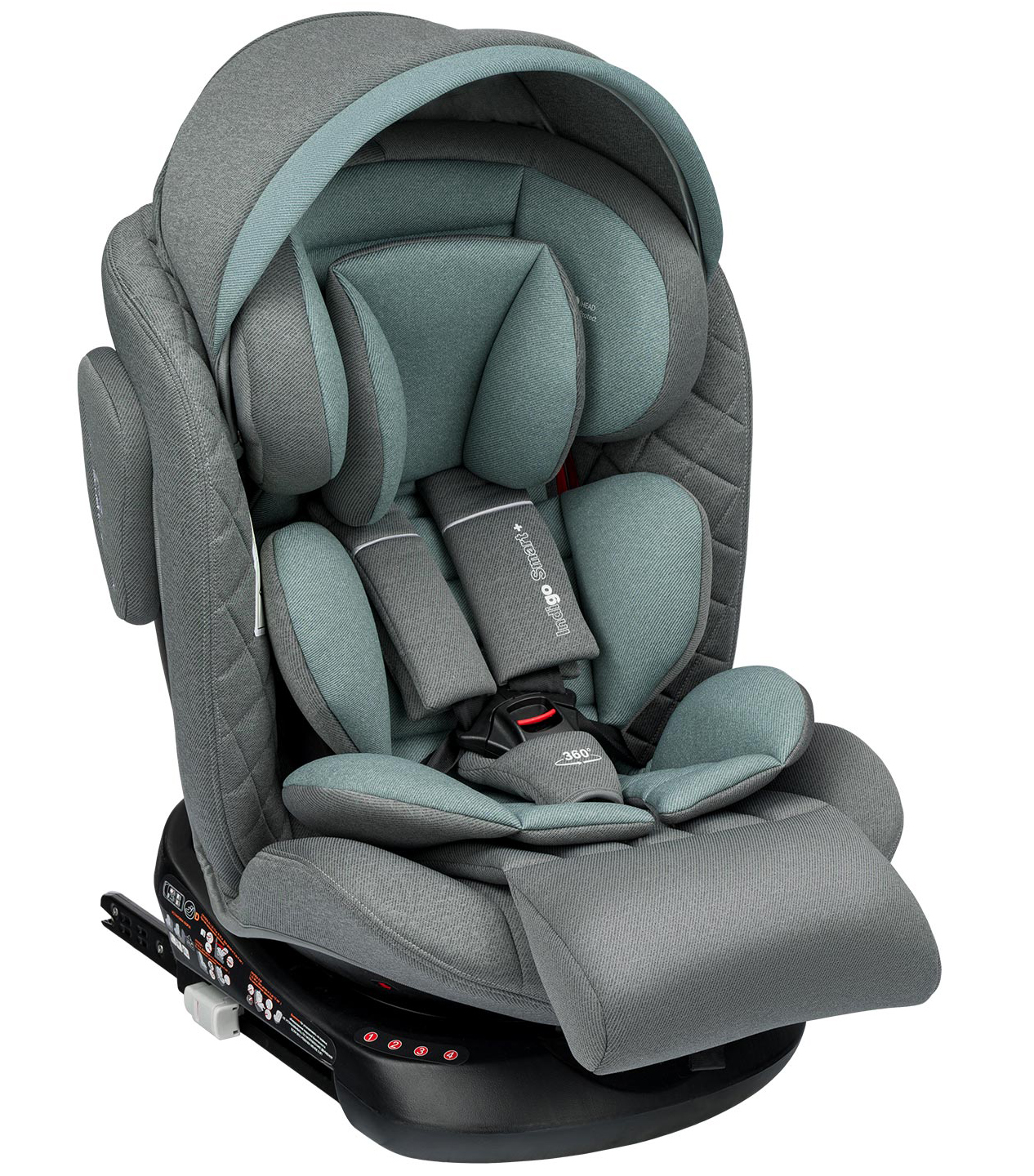 Автокресло Indigo Smart plus Isofix серый