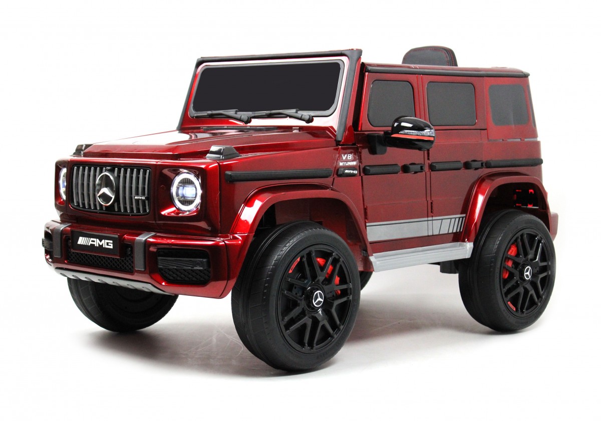 Детский электромобиль RiverToys Mercedes-Benz G-65 AMG вишневый глянец