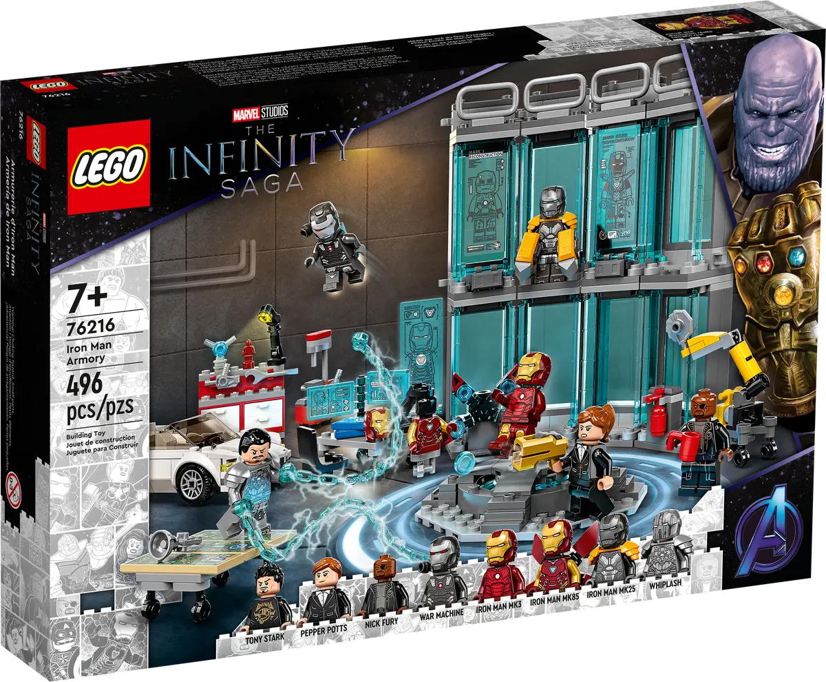 Lego iron man armory on sale