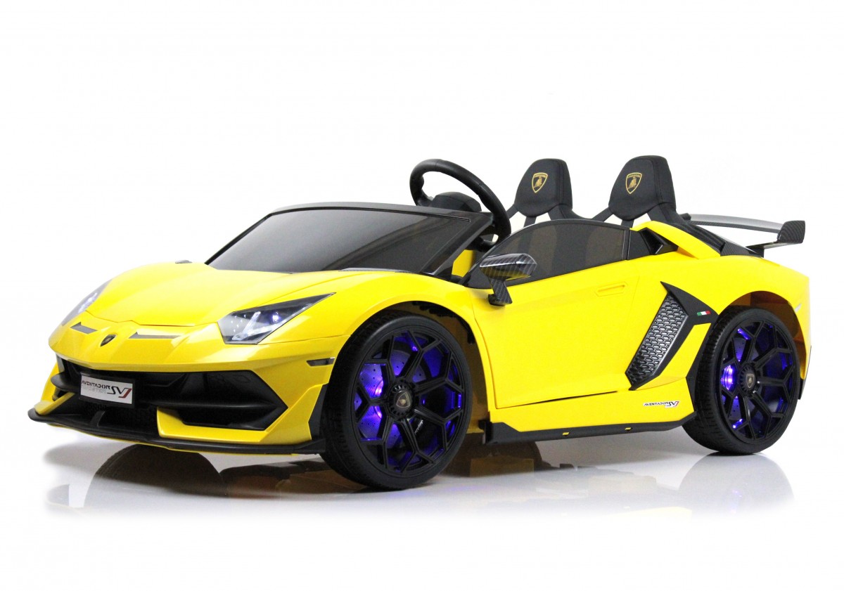 Детский электромобиль RiverToys Lamborghini Aventador SVJ A111MP YELLOW  желтый