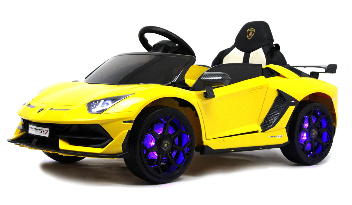 Детский электромобиль RiverToys Lamborghini Aventador SVJ A333MP YELLOW  желтый