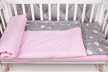 Комплект в кроватку AmaroBaby Baby Boom 3 предмета мечта/серый