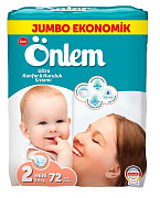 Подгузники детские Onlem Classik mini 2 jumbo 3-6 кг 72 шт