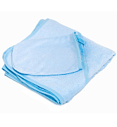 Комплект для купания Italbaby полотенце 100х100, варежка, бамбук голубой