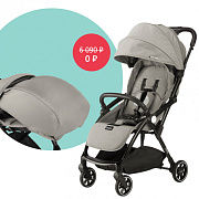 Прогулочная коляска Leclerc baby Magic fold plus + накидка на ножки в подарок Grey