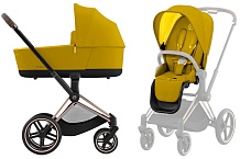 Коляска 2 в 1 Cybex Priam IV Rosegold Mustard Yellow