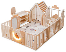 Манеж UNIX Kids DeLuxe House&Storage Camel, 150 x 180 см с игровыми аксессуарами