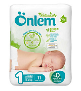 Подгузники детские для новорожденных Onlem Botanika 1 newborn 2-5 кг 11 шт