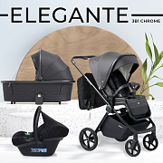 Детская коляска Sweet Baby Elegante 3 в 1 Chrome Grey 427224
