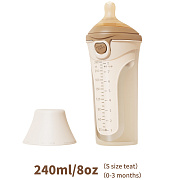 Бутылочка Nice Papa антиколики 240 мл. соска 0-3 мес Silicone NP-4946 Brown/коричневый