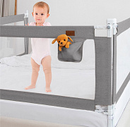 Барьер для кровати AmaroBaby Linear 200 см серый