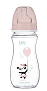 Бутылочка для кормления Canpol babies Exotic Animals c широким горлом 300 мл, 12+ мес, 35/222 розовый