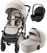Коляска 3 в 1 Britax Roemer Smile 5Z LUX и автокресло Baby-Safe PRO LUX Onyx Black Soft Taupe