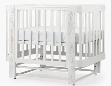 Детская кроватка-трансформер Happy baby Mommy Love в комплекте с расширением 160х70 white