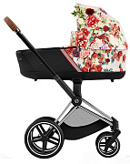 Коляска для новорожденных Cybex Priam IV Chrome Brown Spring Blossom Light