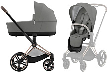 Коляска 2 в 1 Cybex Priam IV Rosegold Soho Grey