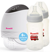 Молокоотсос электрический Ramili SE500 с двумя бутылочками 240ML