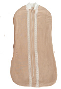 Кокон нательный Lappetti из муслина с кружевом МК02 бежевый 62