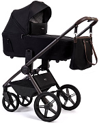 Детская коляска Peppy Monaco Thermo 2 в 1 Black (черный), рама серо-коричневая