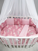 Борт в кроватку AmaroBaby Нежный Танец 12 предметов розовый