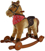 Детская качалка-лошадка Pituso Fandango с колесами GS2021W Светло-коричневый