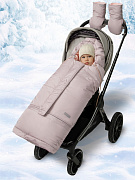 Конверт меховой AmaroBaby Frost 85-105 см пудровый