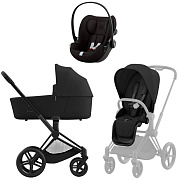 Коляска Cybex Priam IV Matt Black complete и автокресло Cloud G i-Size Magic Black 3 в 1 Sepia Black