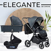 Детская коляска Sweet Baby Elegante 3 в 1 Chrome Blue