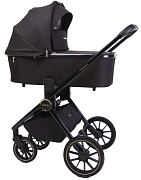 Детская коляска Peppy Monaco 2 в 1 Royal black (черный), рама черный глянец